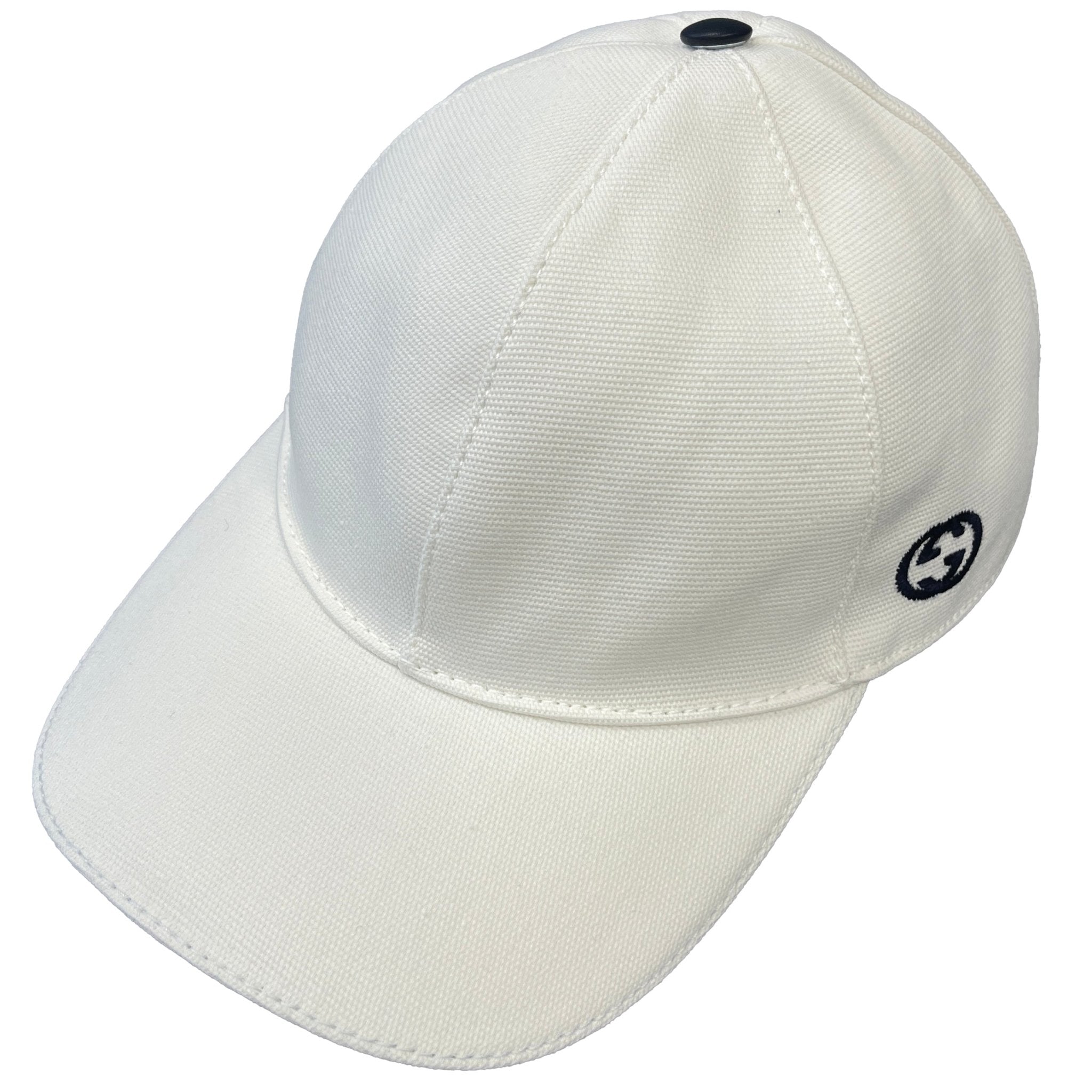 Gucci 1990s Web Stripe Baseball Cap White