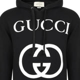Gucci Logo Hoodie Sweatshirt Black Outlet Sale Always Under Retail Boinclo