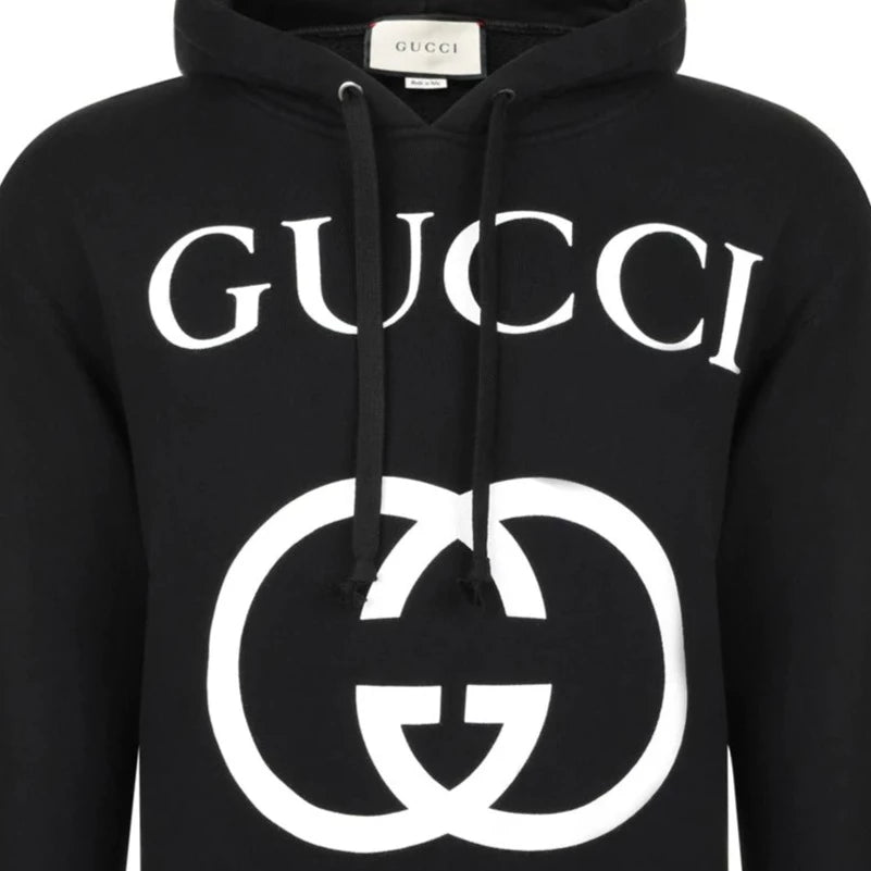 All black gucci hoodie hotsell