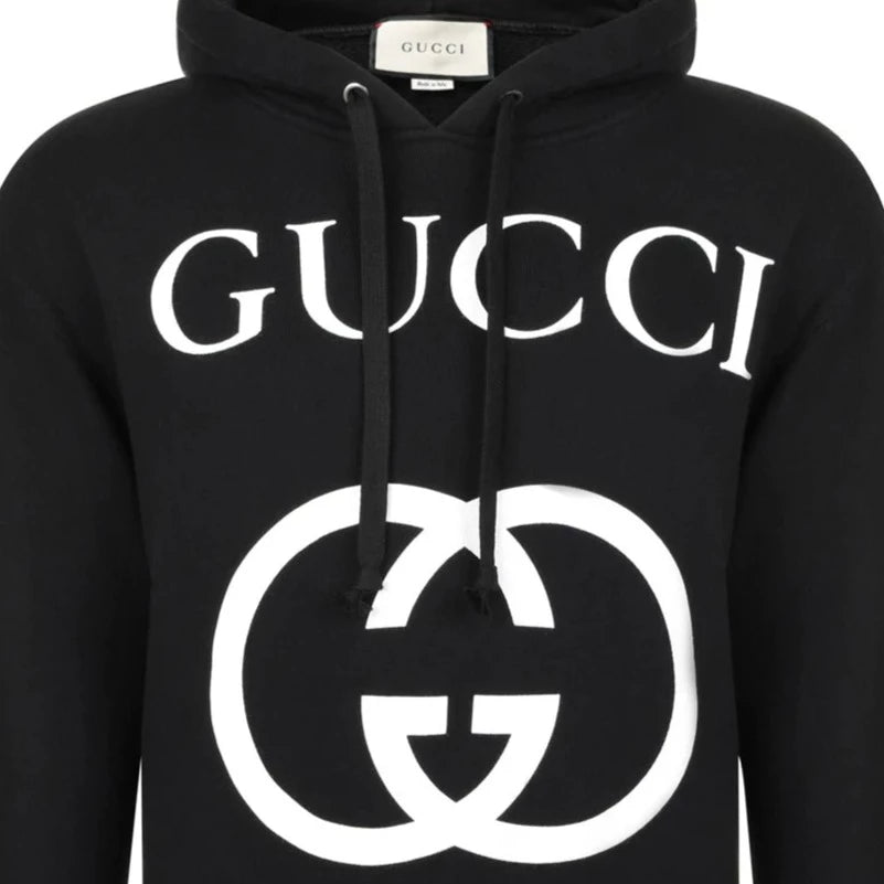 Gucci Logo Hoodie Sweatshirt Black - Boinclo ltd - Outlet Sale Under Retail