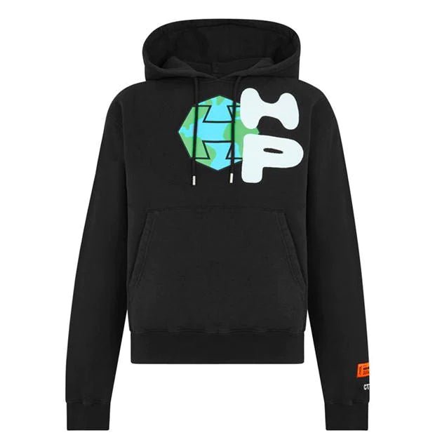 Heron Preston Sray Globe Oth Hoodie Black Outlet Sale Always Under Retail Boinclo