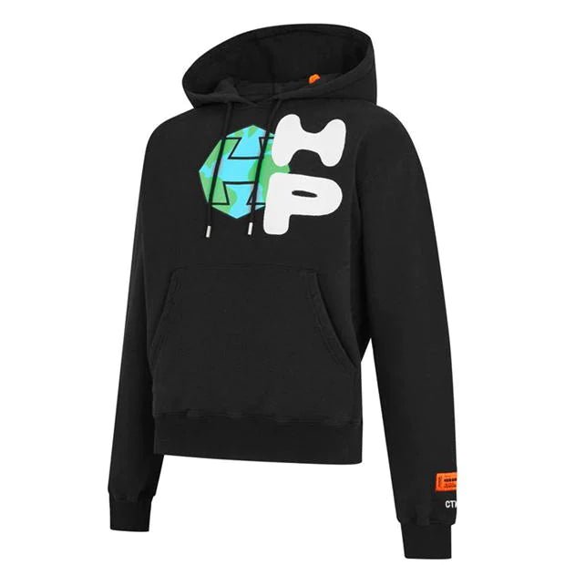 Heron Preston Sray Globe Oth Hoodie Black Outlet Sale Always Under Retail Boinclo