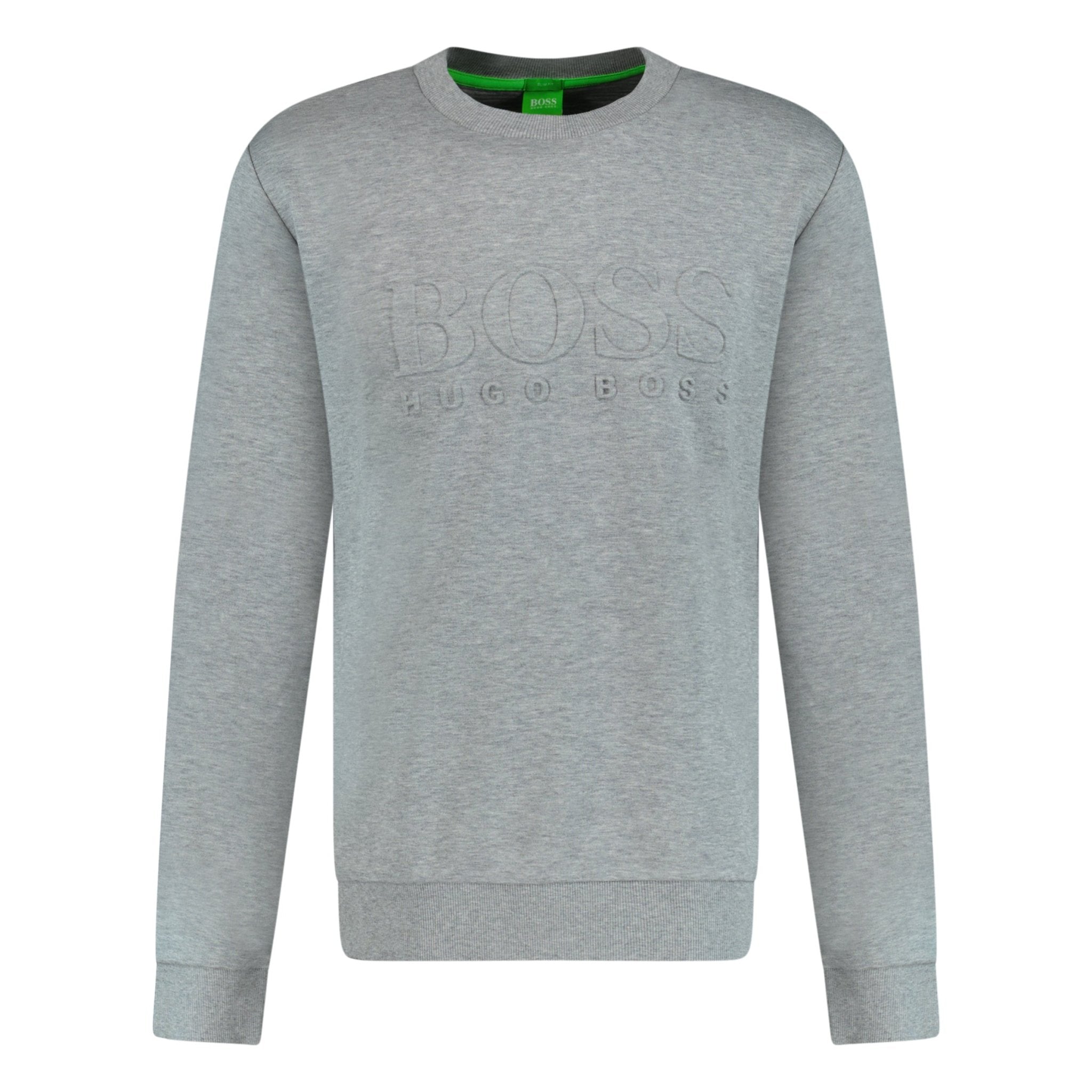 Boss embossed crew sweatshirt deals
