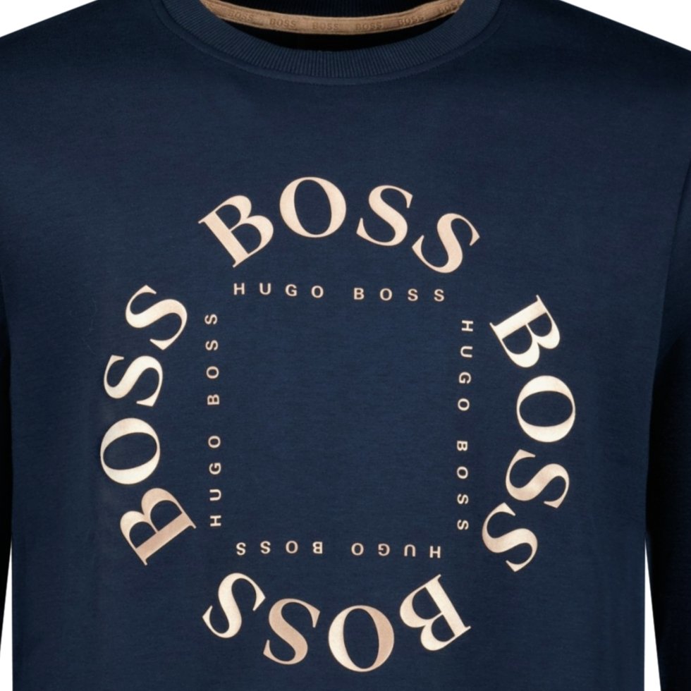 Hugo Boss Logo Circle Sweatshirt Navy - Boinclo ltd - Outlet Sale Under Retail