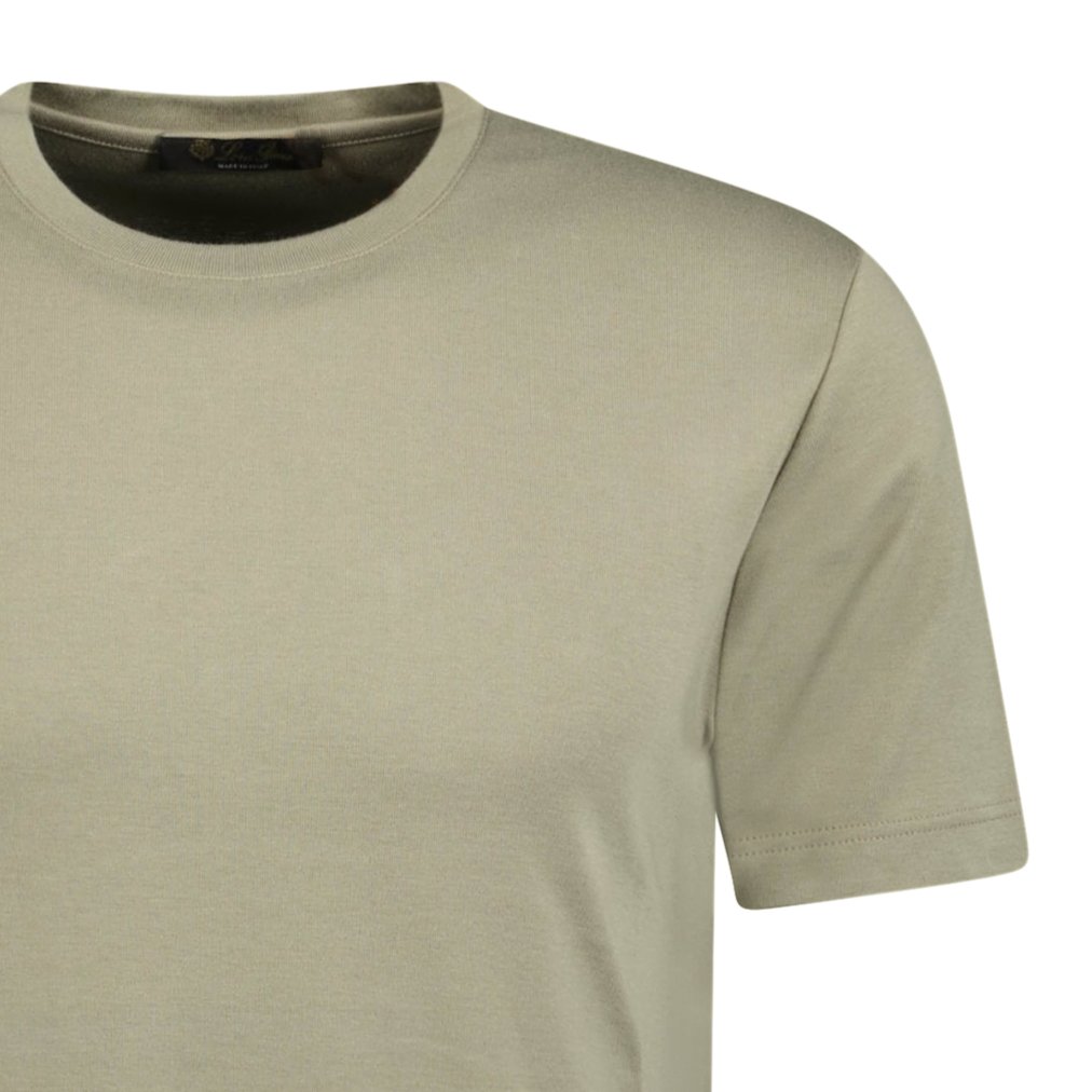 Loro Piana 'Smithtown' Cotton T-Shirt Dark Olive - Boinclo ltd - Outlet Sale Under Retail