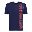 Love Moschino Writing Logo T-Shirt Navy - Boinclo ltd - Outlet Sale Under Retail