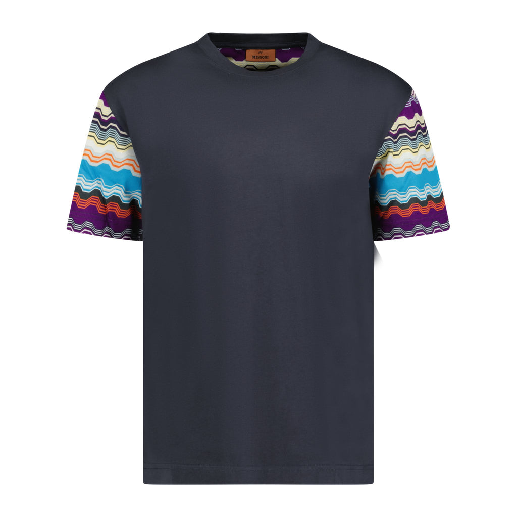 Missoni Arm Zig Zag Logo T-Shirt Midnight Blue - Boinclo ltd - Outlet Sale Under Retail