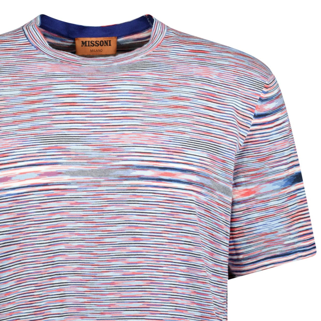 Missoni Crew Neck Stripe T-Shirt Blue - Boinclo ltd - Outlet Sale Under Retail