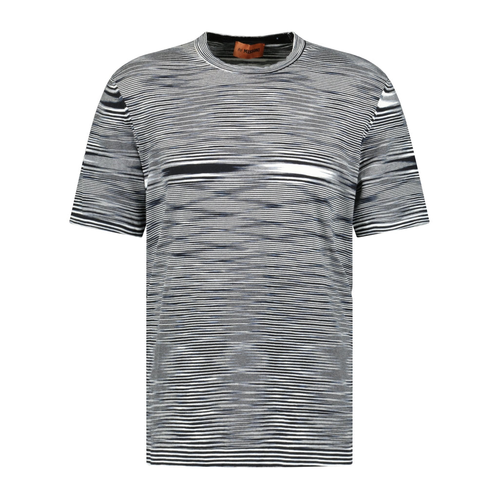 Missoni Knitted Stripe T-Shirt White & Black - Boinclo ltd - Outlet Sale Under Retail