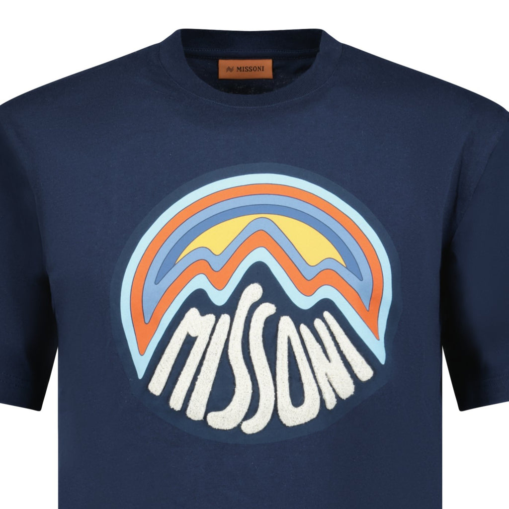 Missoni Logo Print T-Shirt Navy - Boinclo ltd - Outlet Sale Under Retail