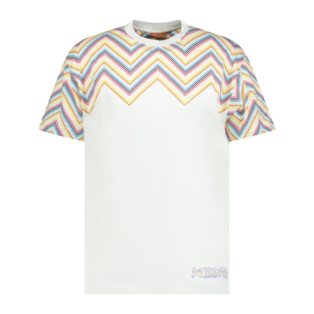 Missoni Zig Zag Logo T-Shirt White - Boinclo ltd - Outlet Sale Under Retail