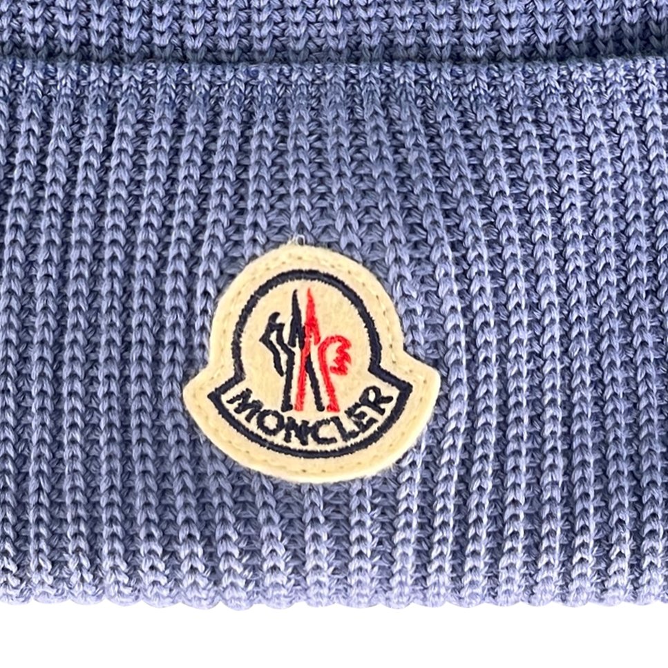 Moncler 'Berretto' Beanie Hat Blue - Boinclo ltd - Outlet Sale Under Retail