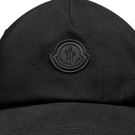 Moncler Black Rubber Logo Cap Black - Boinclo ltd - Outlet Sale Under Retail