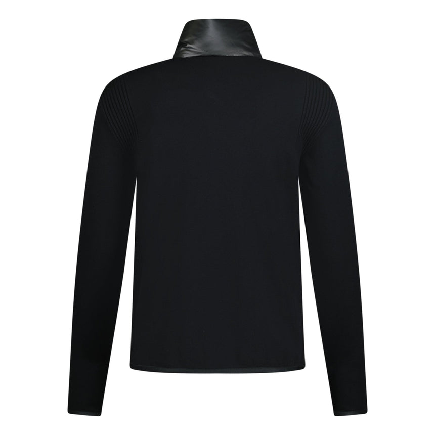 Moncler 'Cardigan Tricot' Padded Knit Zip Jacket Black - Boinclo ltd - Outlet Sale Under Retail