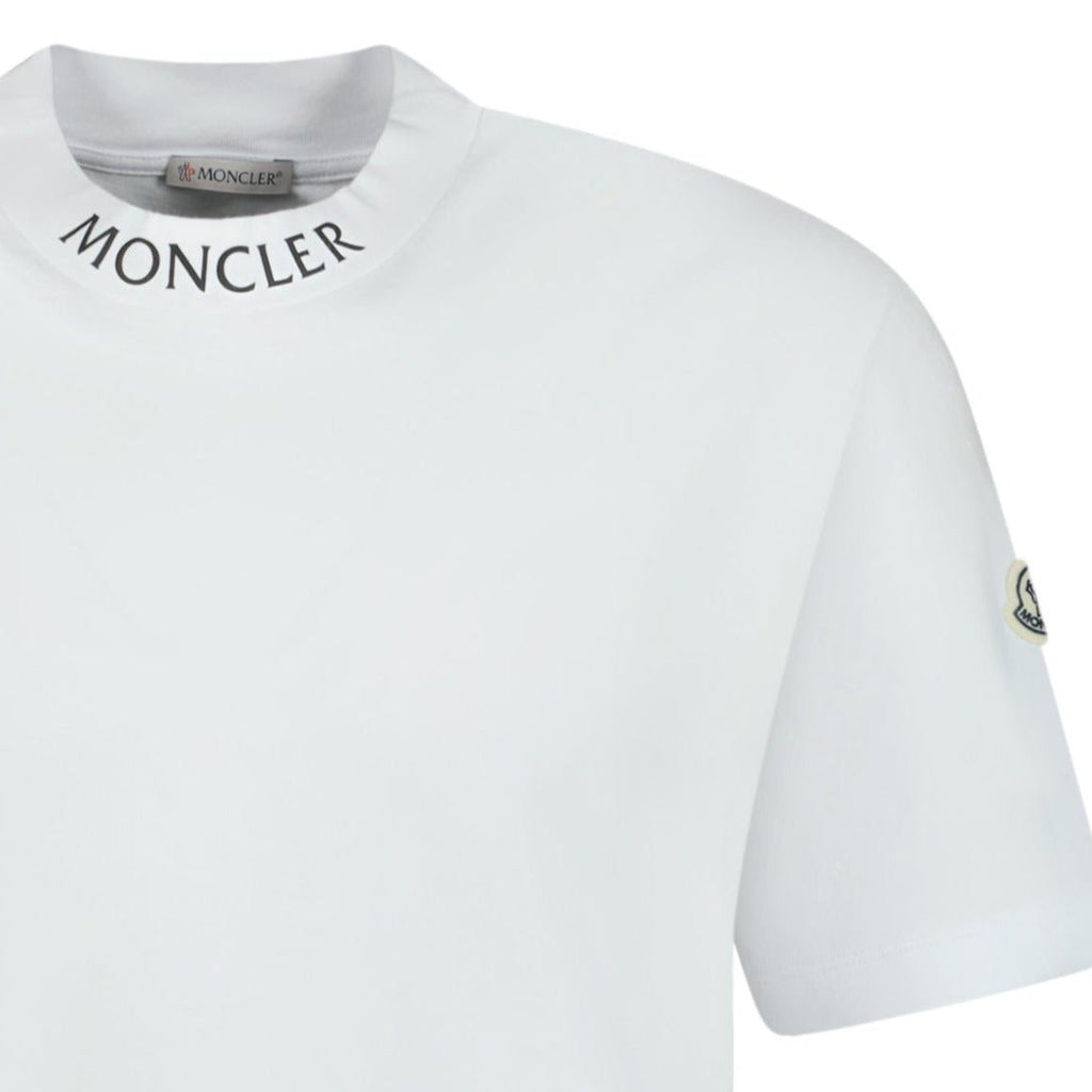 Moncler Collar Writing Logo T-Shirt White - Boinclo ltd - Outlet Sale Under Retail