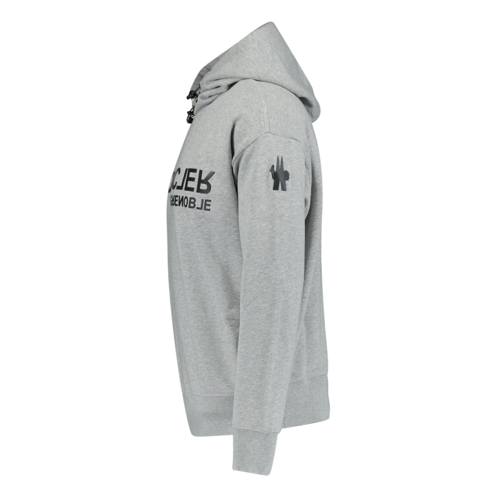 Moncler Grenoble Writing Logo Hooded Sweatshirt Grey - Boinclo ltd - Outlet Sale Under Retail