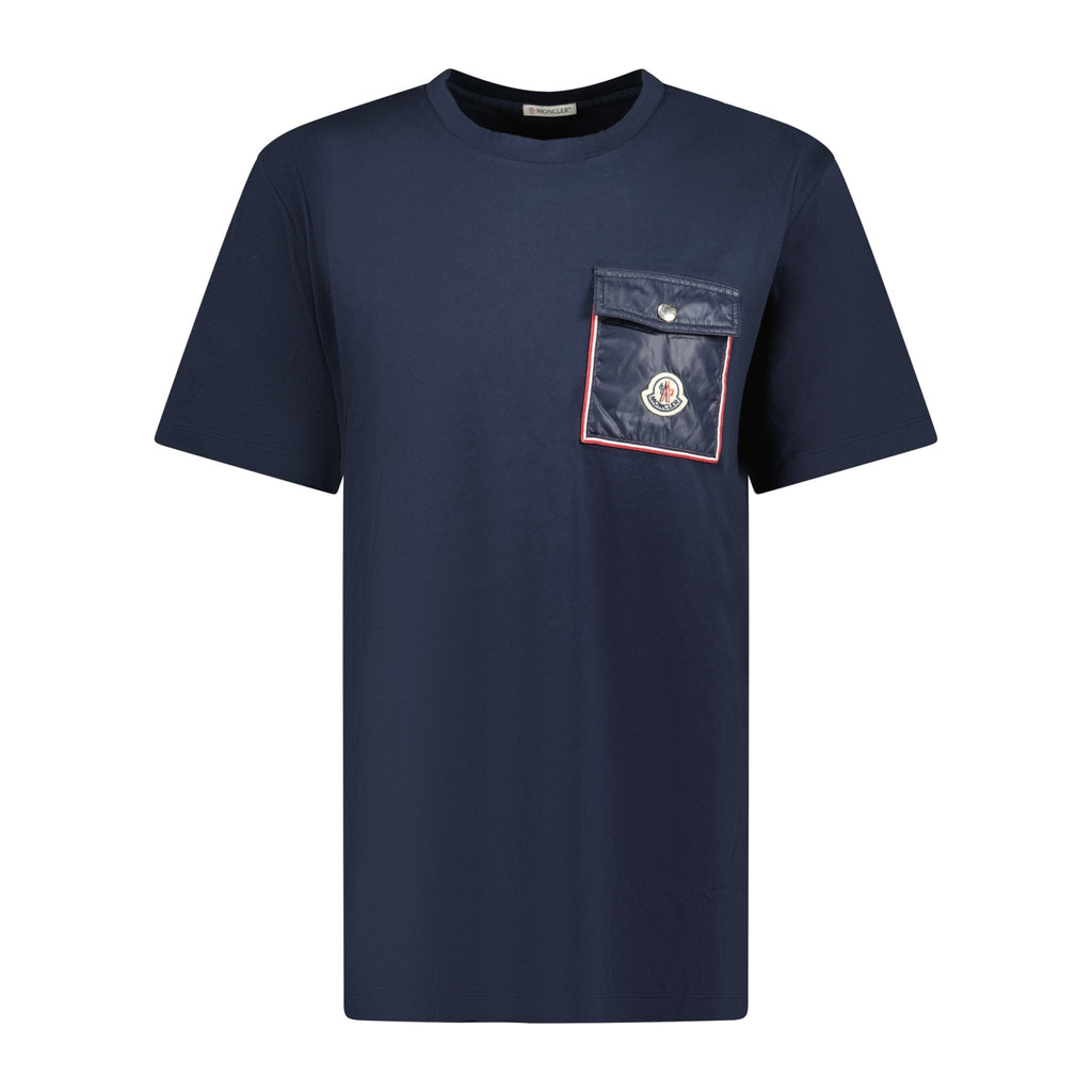 Moncler Logo Nylon Pocket T-Shirt Navy - Boinclo ltd - Outlet Sale Under Retail