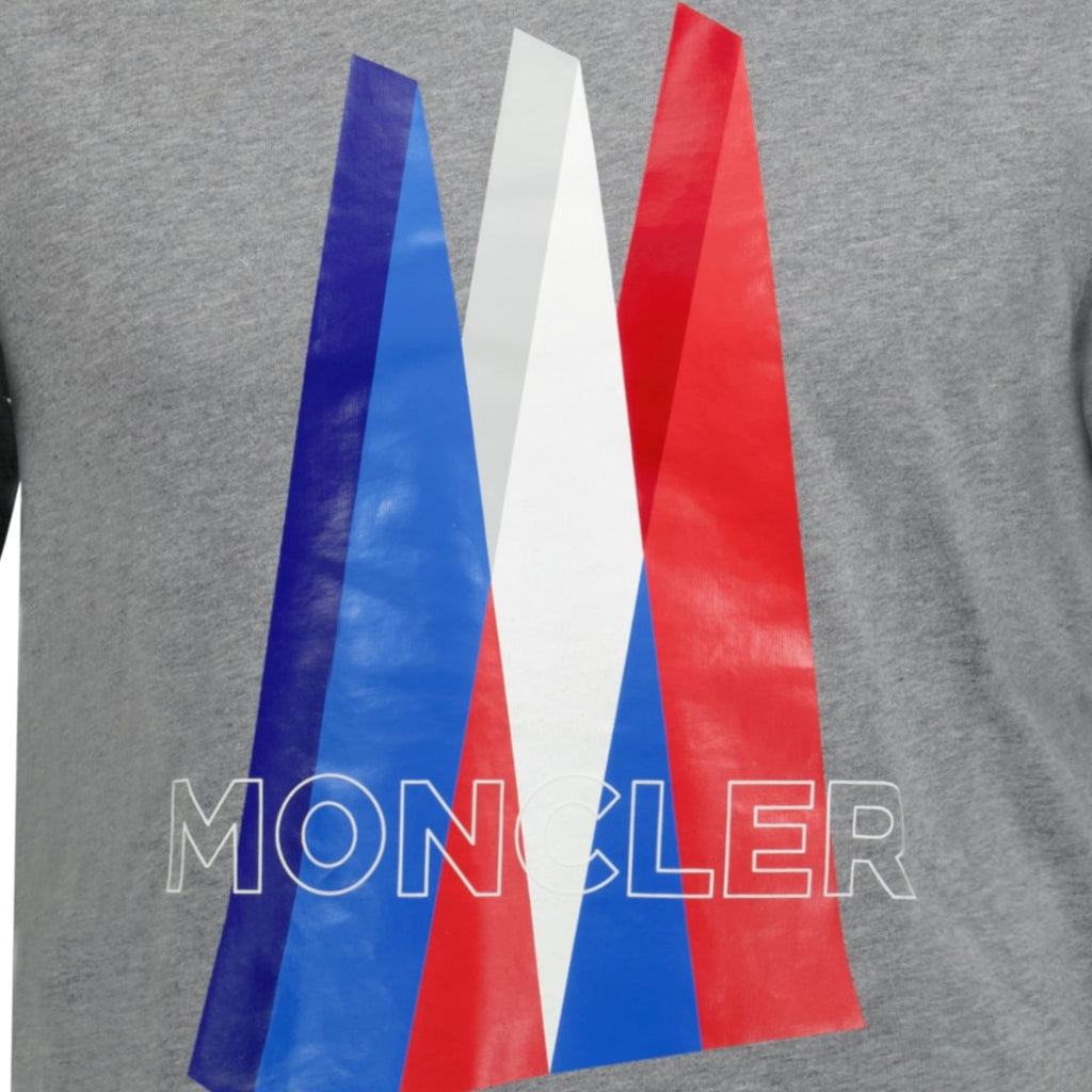 Moncler Logo Print T-Shirt Grey - Boinclo ltd - Outlet Sale Under Retail