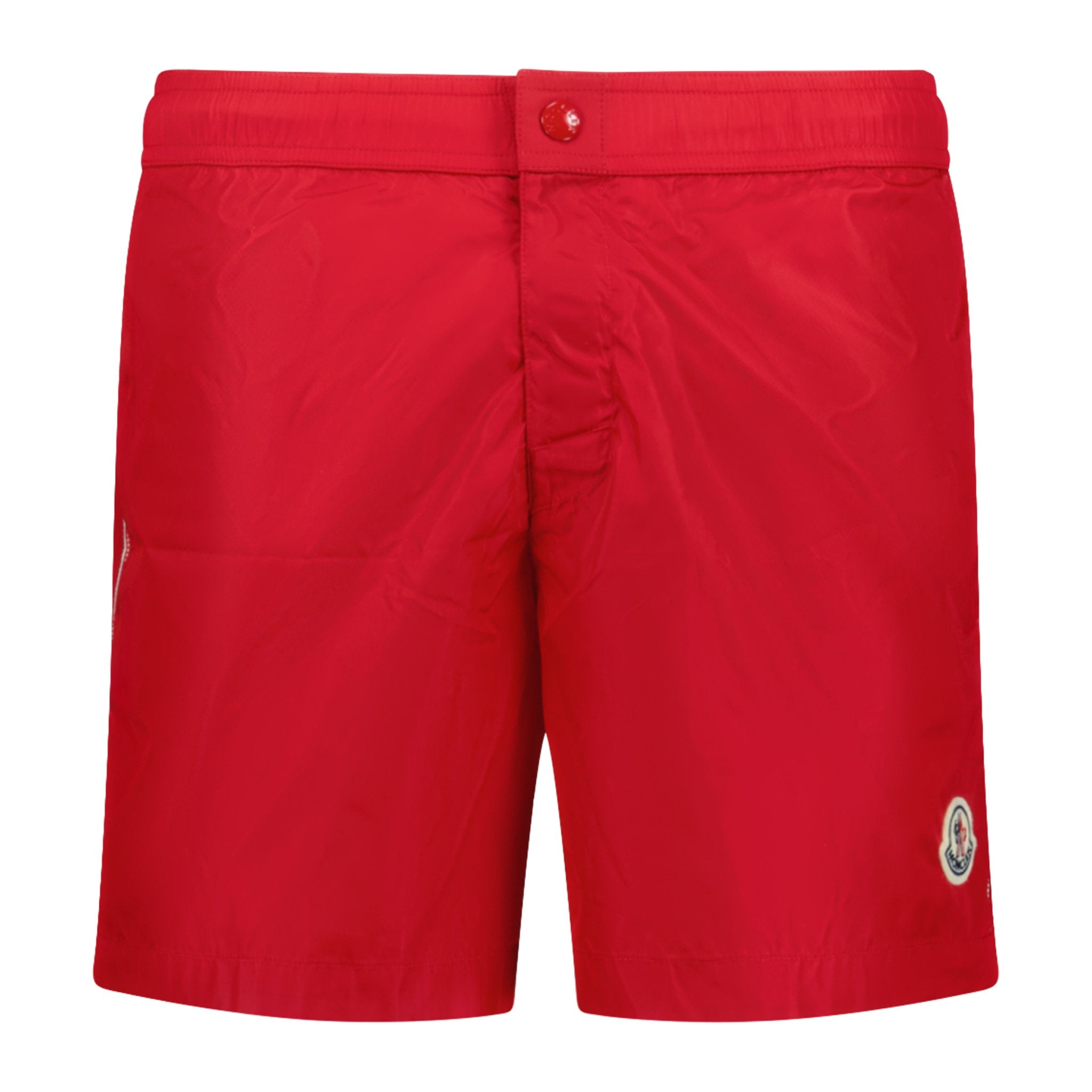 Moncler Logo Swim Shorts Red