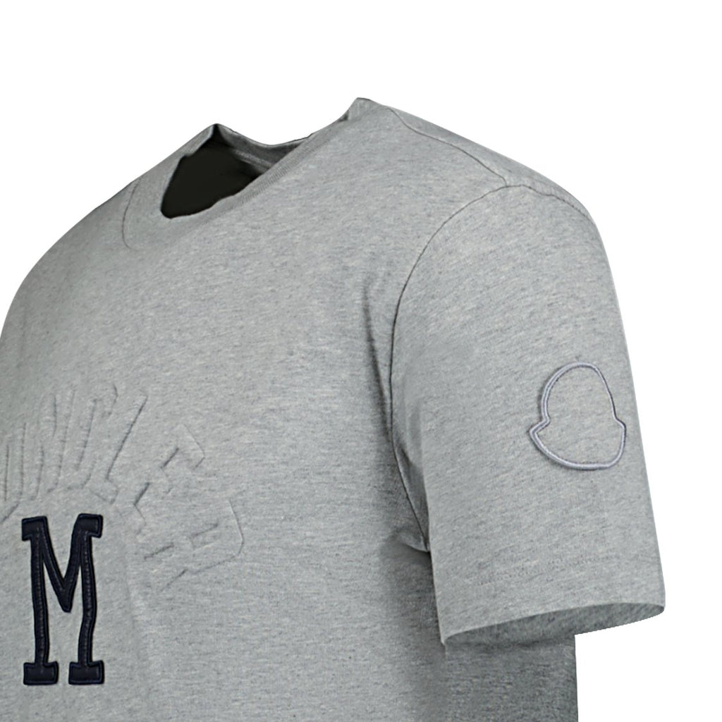 Moncler 'M' Text Logo T-Shirt Grey - Boinclo ltd - Outlet Sale Under Retail
