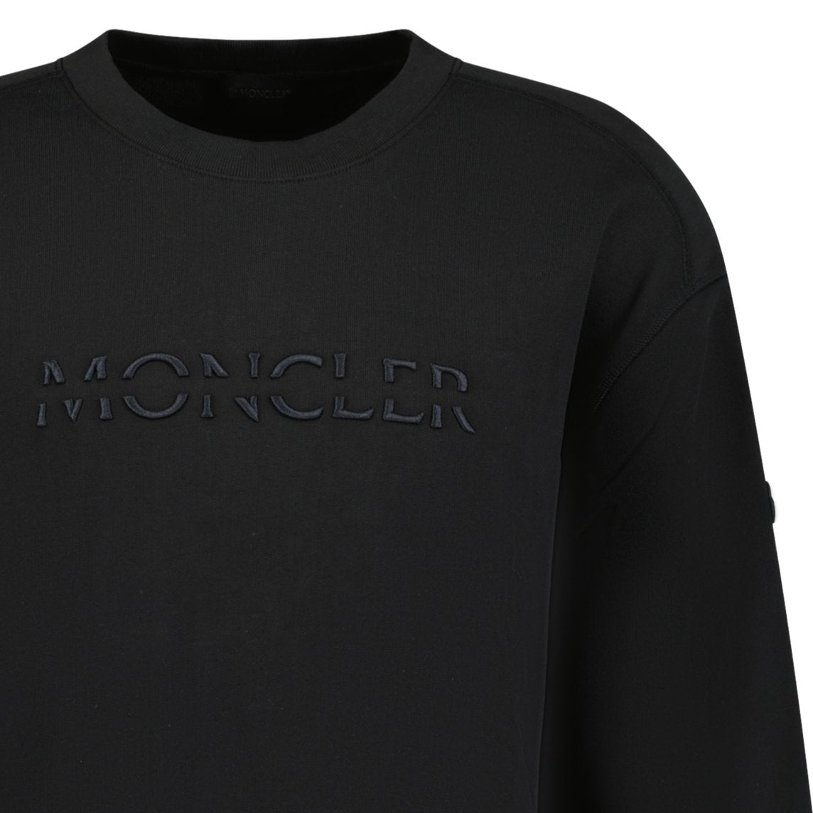 moncler black crew neck