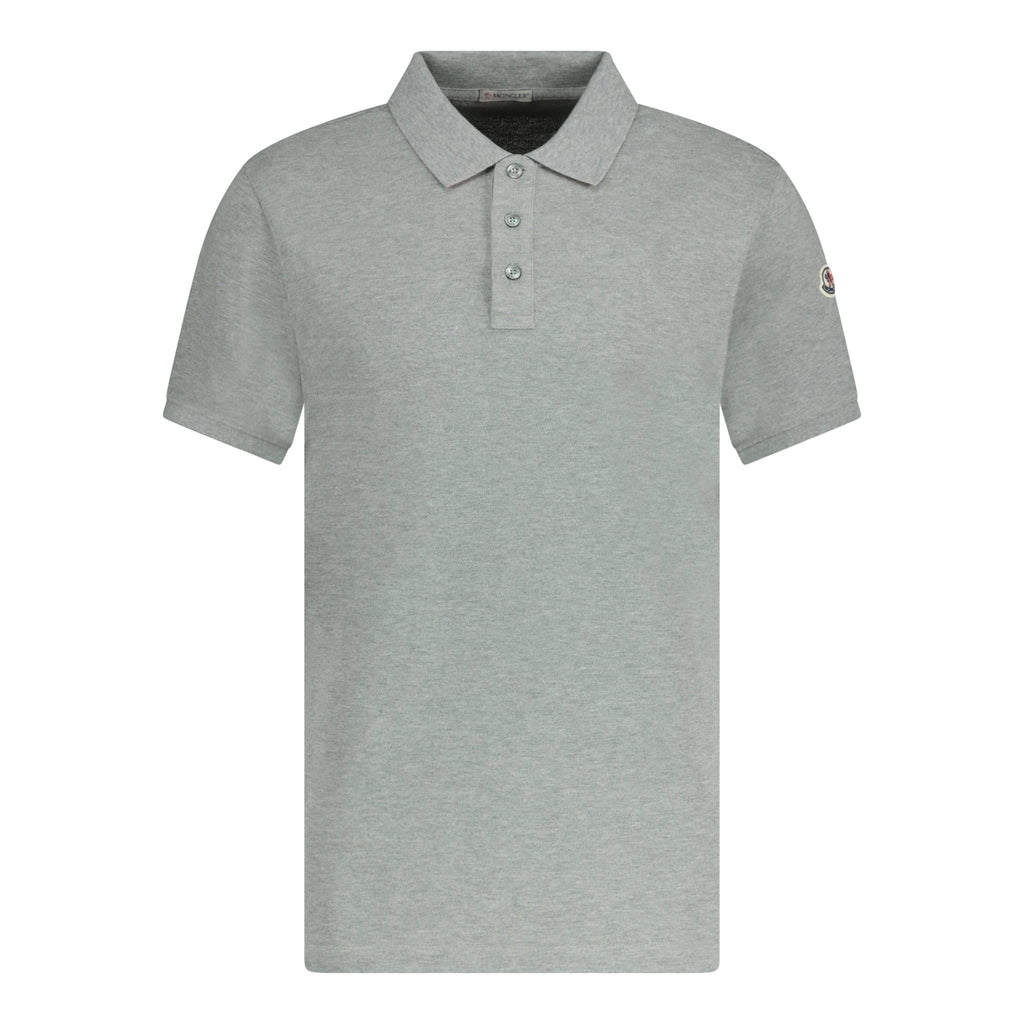 Moncler Stripe Collar Cotton Polo T-Shirt Grey - Boinclo ltd - Outlet Sale Under Retail