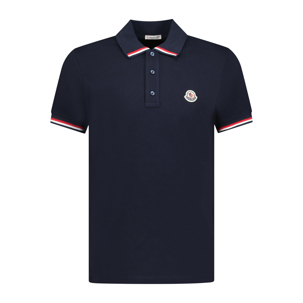 Moncler Trim Logo Polo T-Shirt Navy - Boinclo ltd - Outlet Sale Under Retail