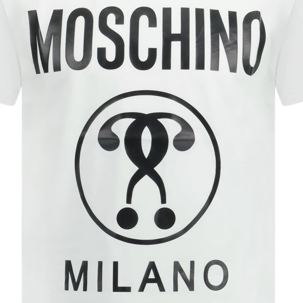 Moschino Question Mark Logo T-Shirt White - Boinclo ltd - Outlet Sale Under Retail
