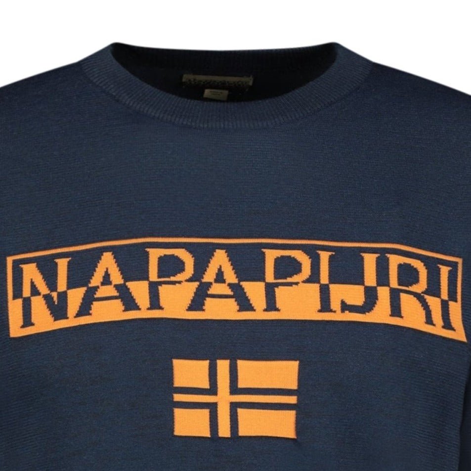 Napapijri Durras Crewneck Jumper Navy & Orange - Boinclo ltd - Outlet Sale Under Retail