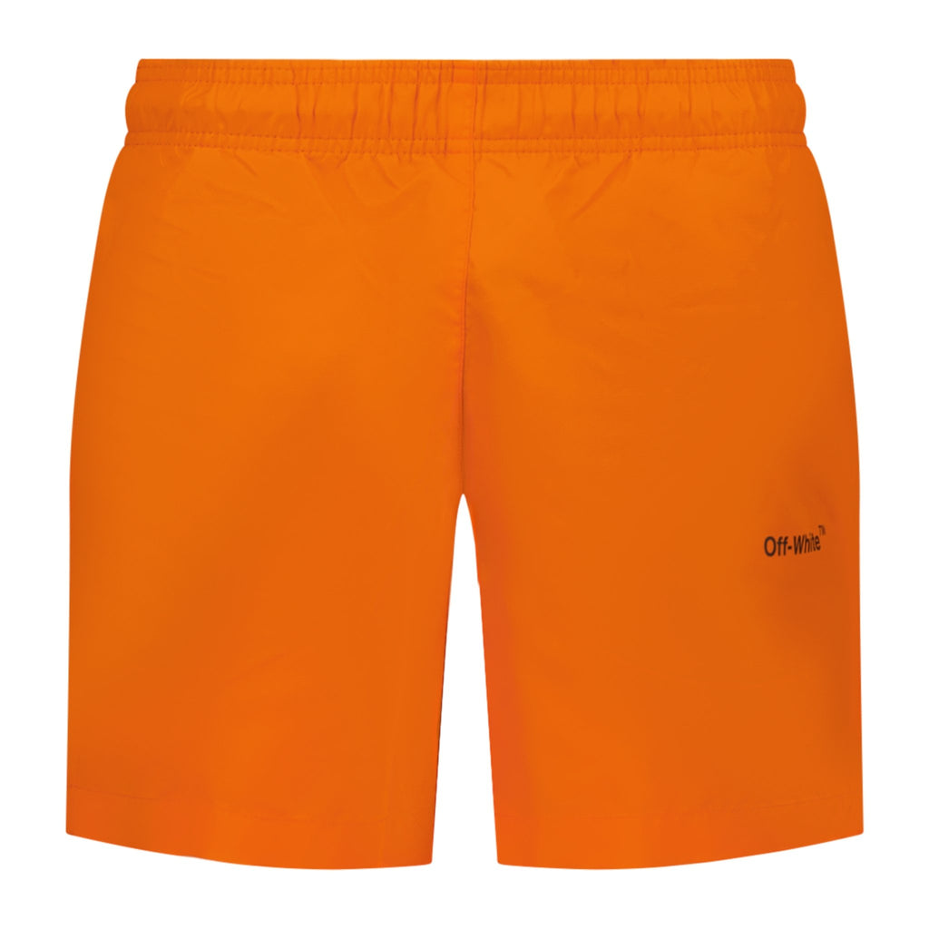 Off-White Arrow Design Swim Shorts Orange - Boinclo ltd - Outlet Sale Under Retail