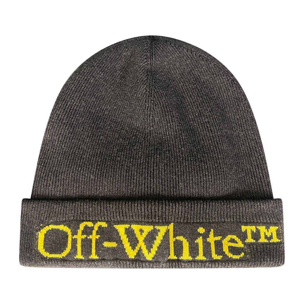 Off-White Bookish Ribbed Beanie Black - Boinclo ltd - Outlet Sale Under Retail