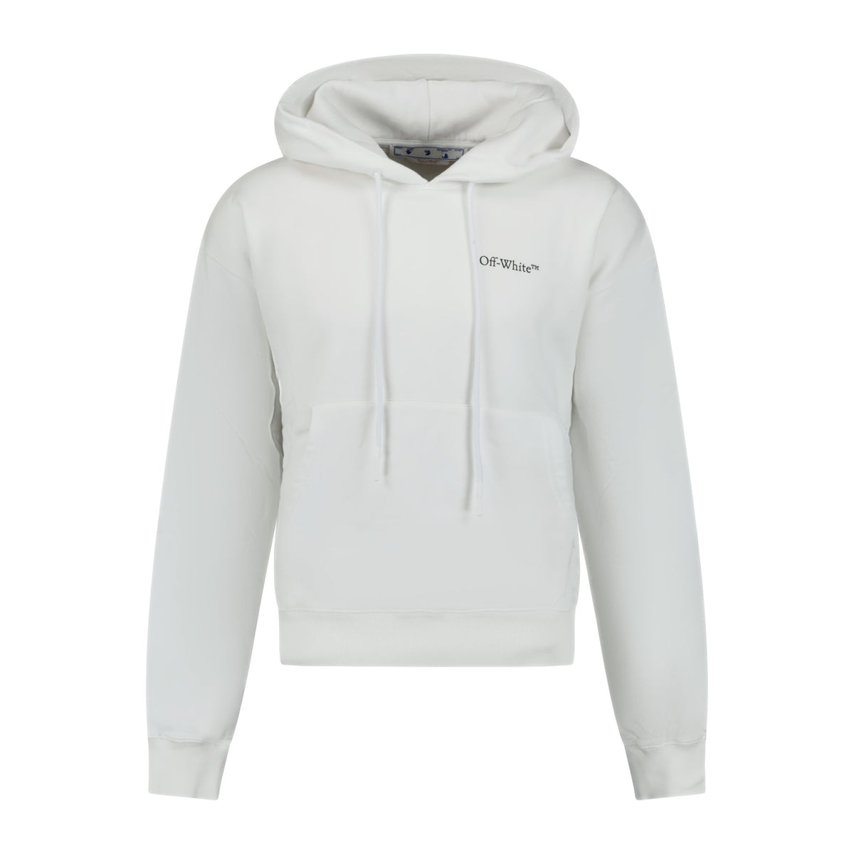Off-White Caravaggio Logo Hooded Sweatshirt White - Outlet Sale 