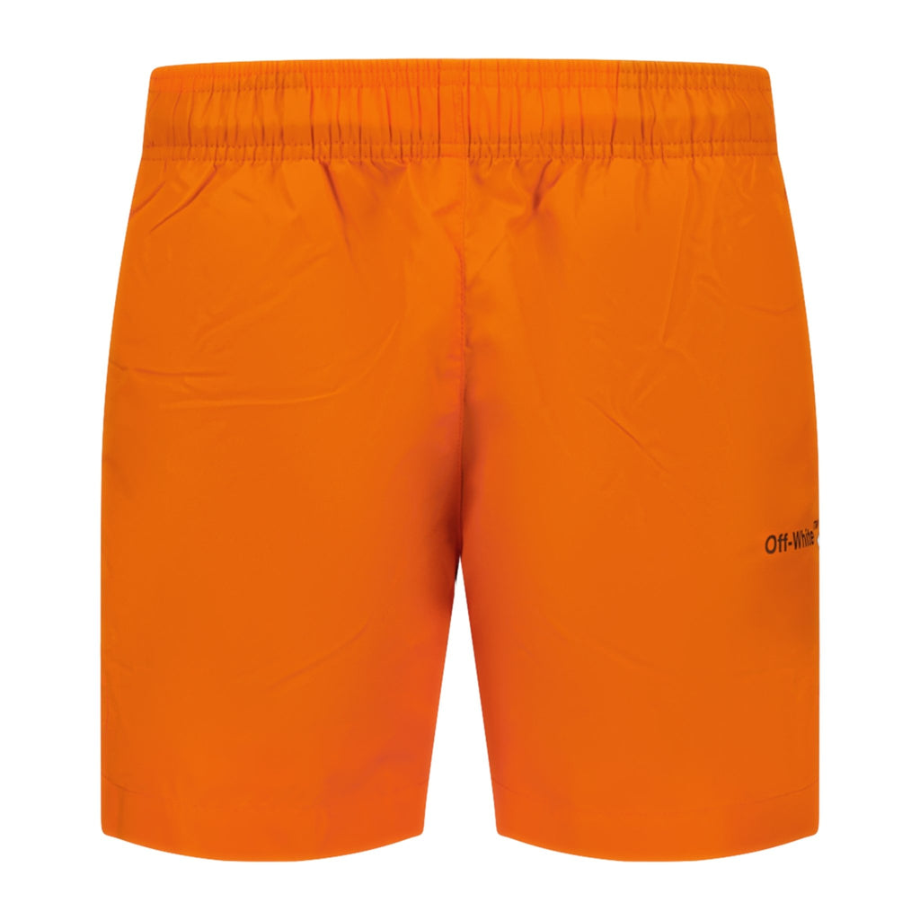 Off-White Diagonal Outline Design Swim Shorts Orange - Boinclo ltd - Outlet Sale Under Retail