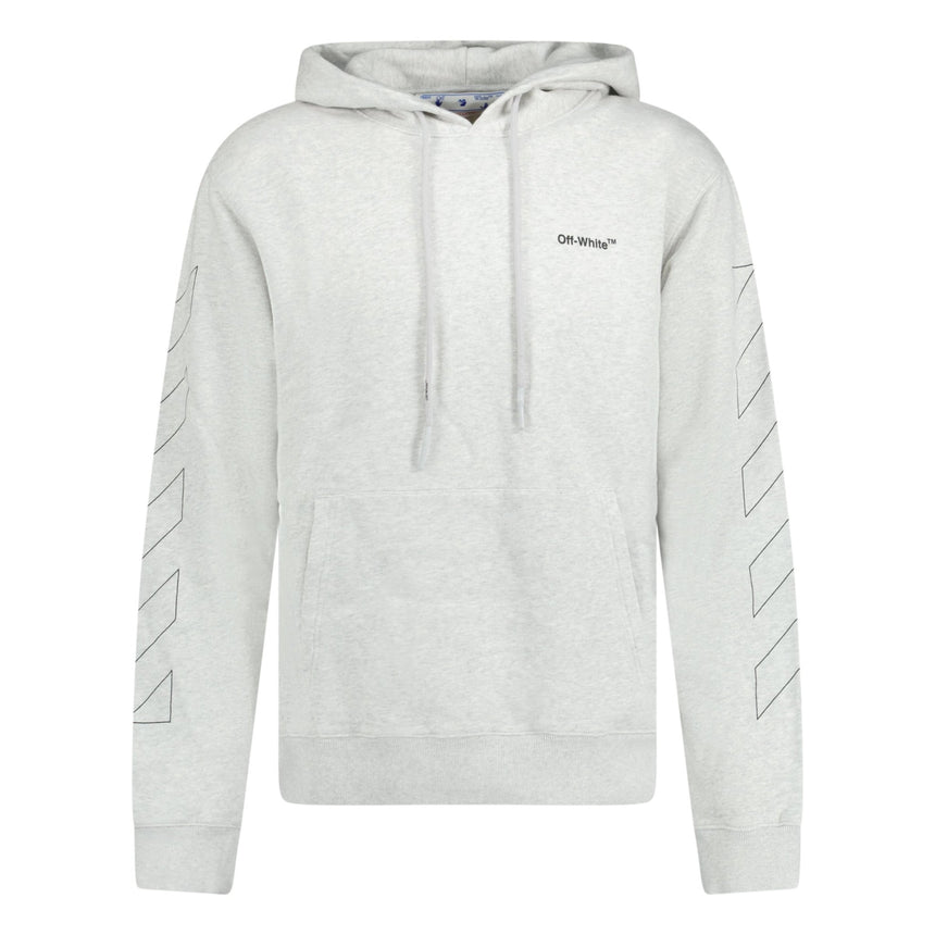 Off-White Diagonal Outline Hooded Sweatshirt Grey - Boinclo ltd - Outlet Sale Under Retail