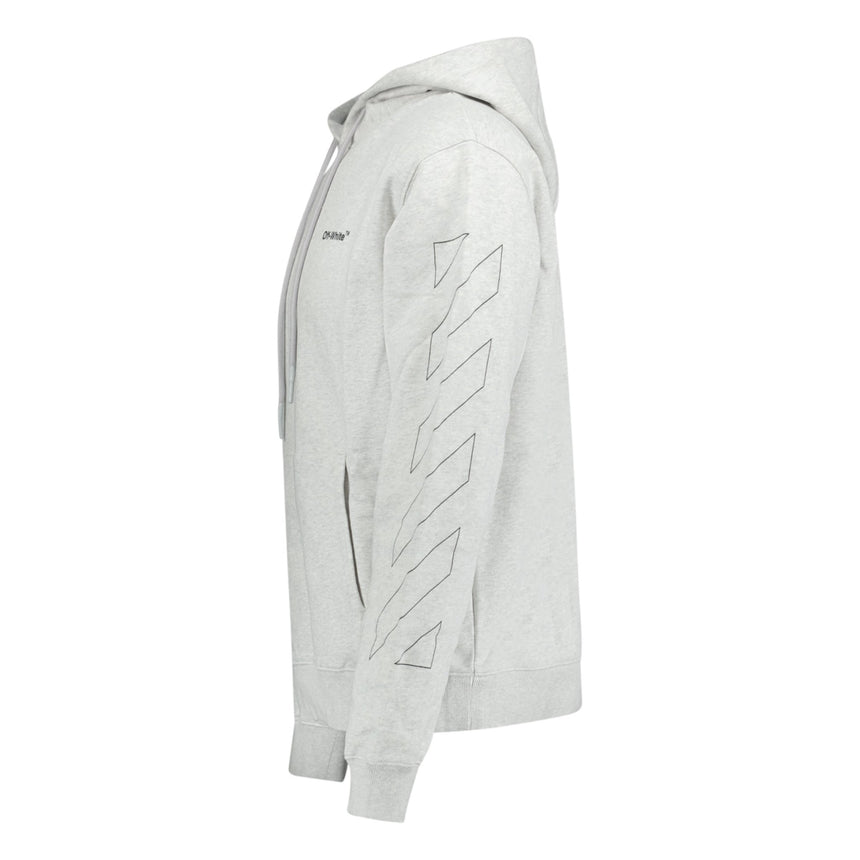 Off-White Diagonal Outline Hooded Sweatshirt Grey - Boinclo ltd - Outlet Sale Under Retail