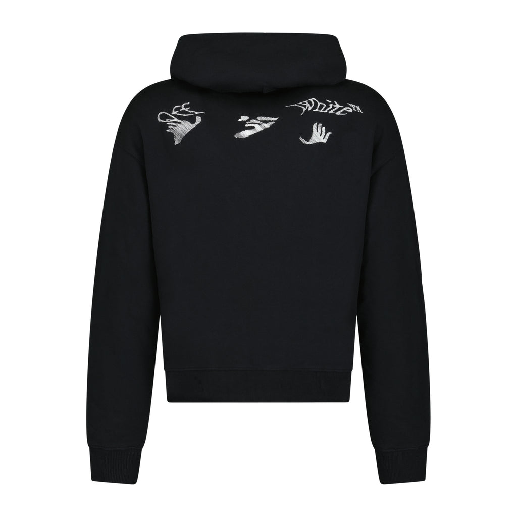 Off-White Distorted Logo Hooded Sweatshirt Black - Boinclo ltd - Outlet Sale Under Retail
