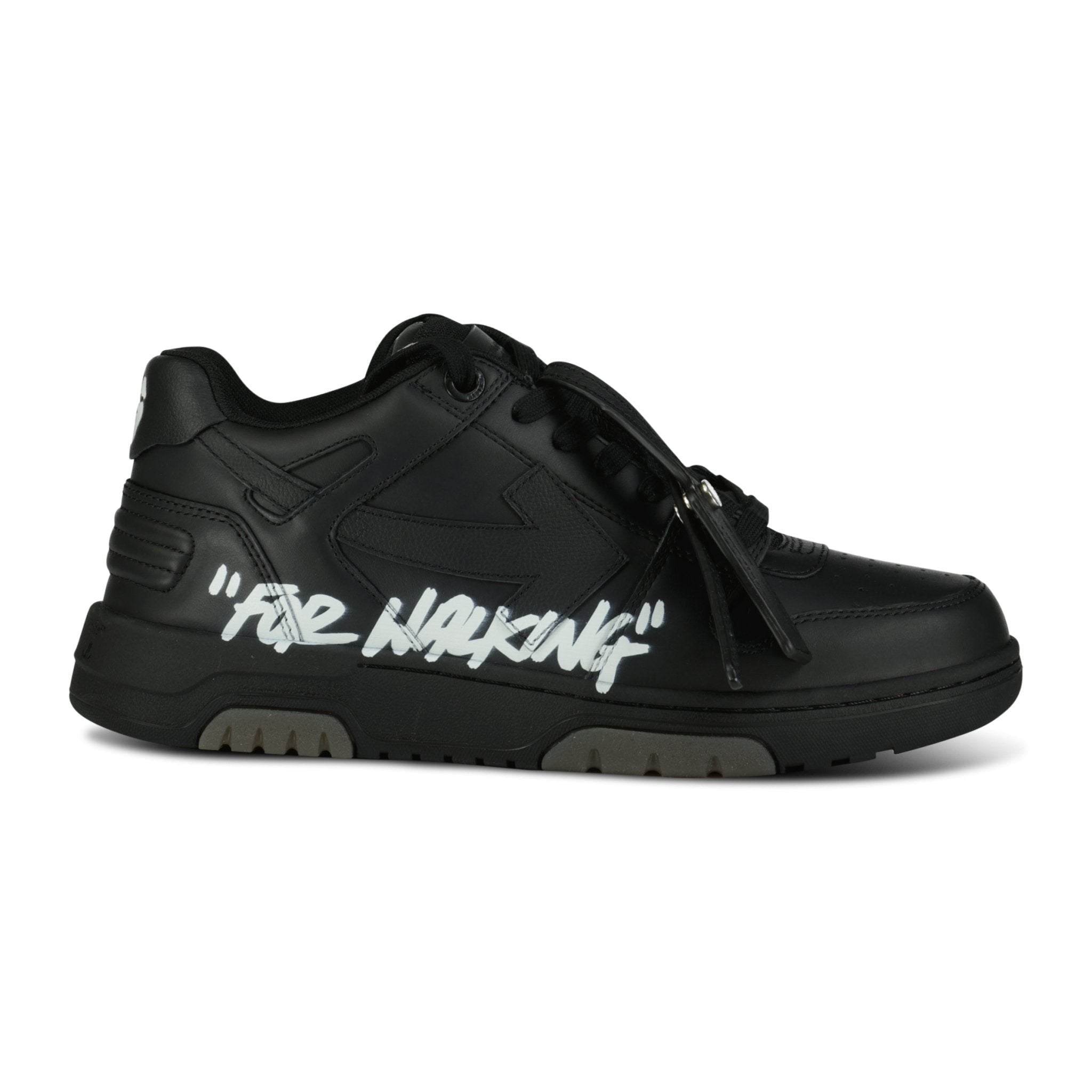 OFF-WHITE 'For Walking' Out Of Office Low-Top Leather Trainers Black