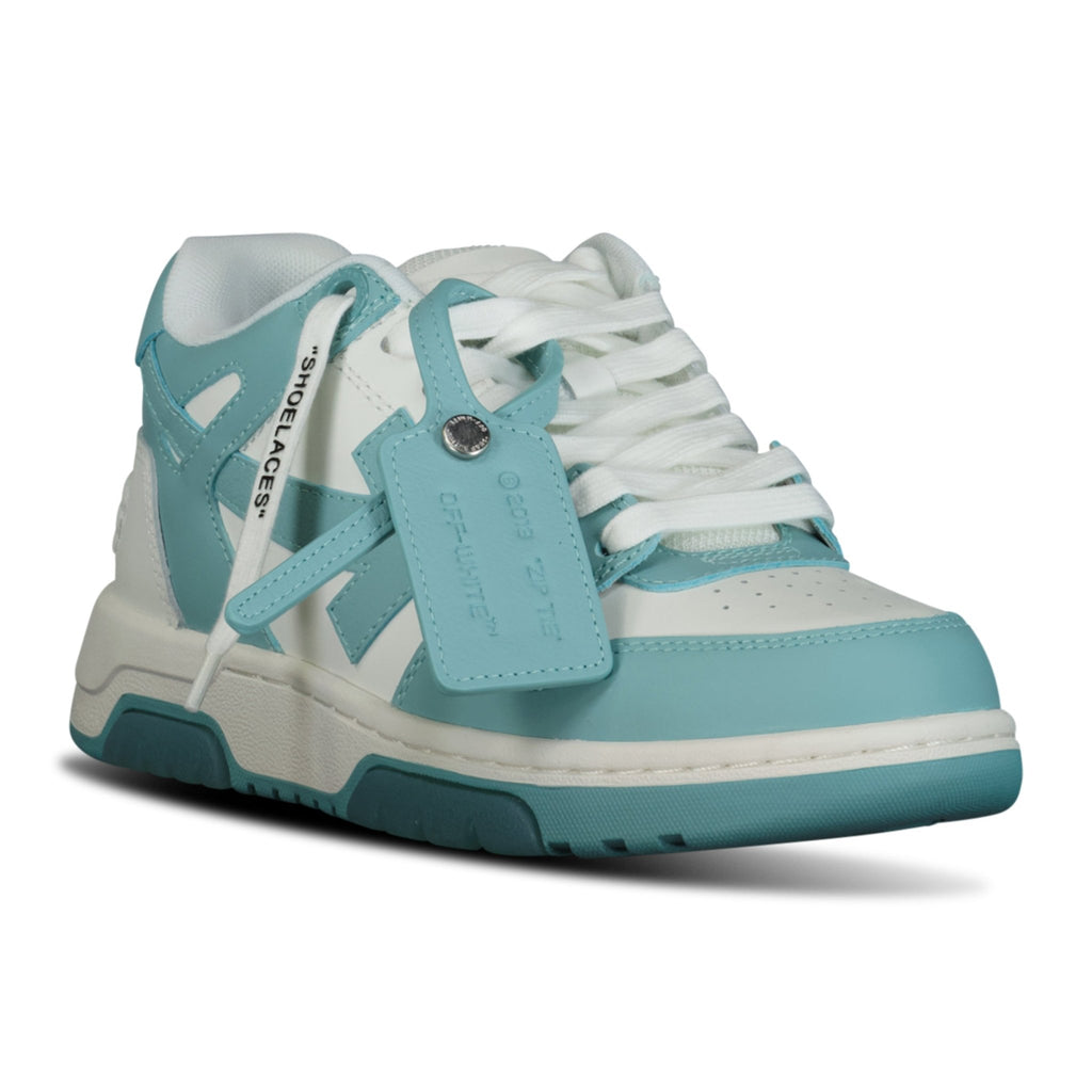 Off-White Out Of Office Calf Leather Trainer White & Celadon Blue - Boinclo ltd - Outlet Sale Under Retail