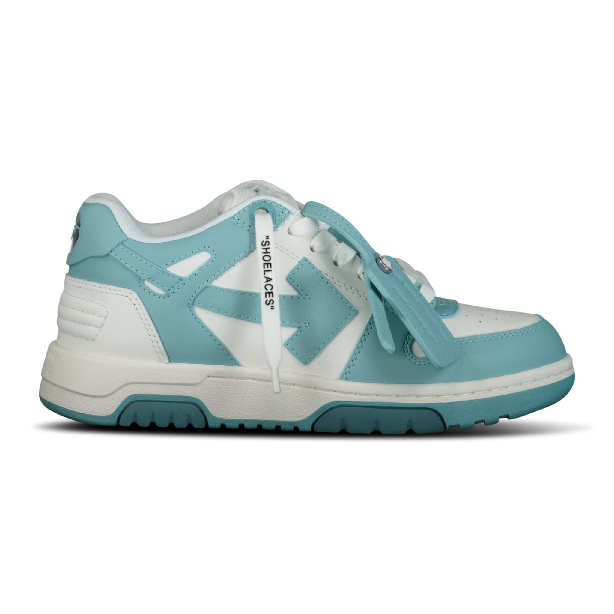 Off-White Out Of Office Calf Leather Trainer White & Celadon Blue
