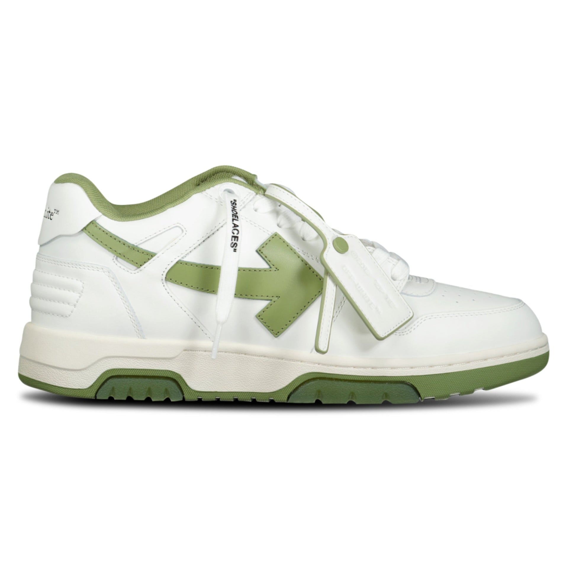 Off-White Out Of Office Calf Leather Trainer White & Sage