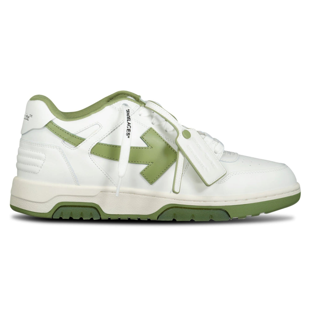 Off-White Out Of Office Calf Leather Trainer White & Sage - Boinclo ltd - Outlet Sale Under Retail