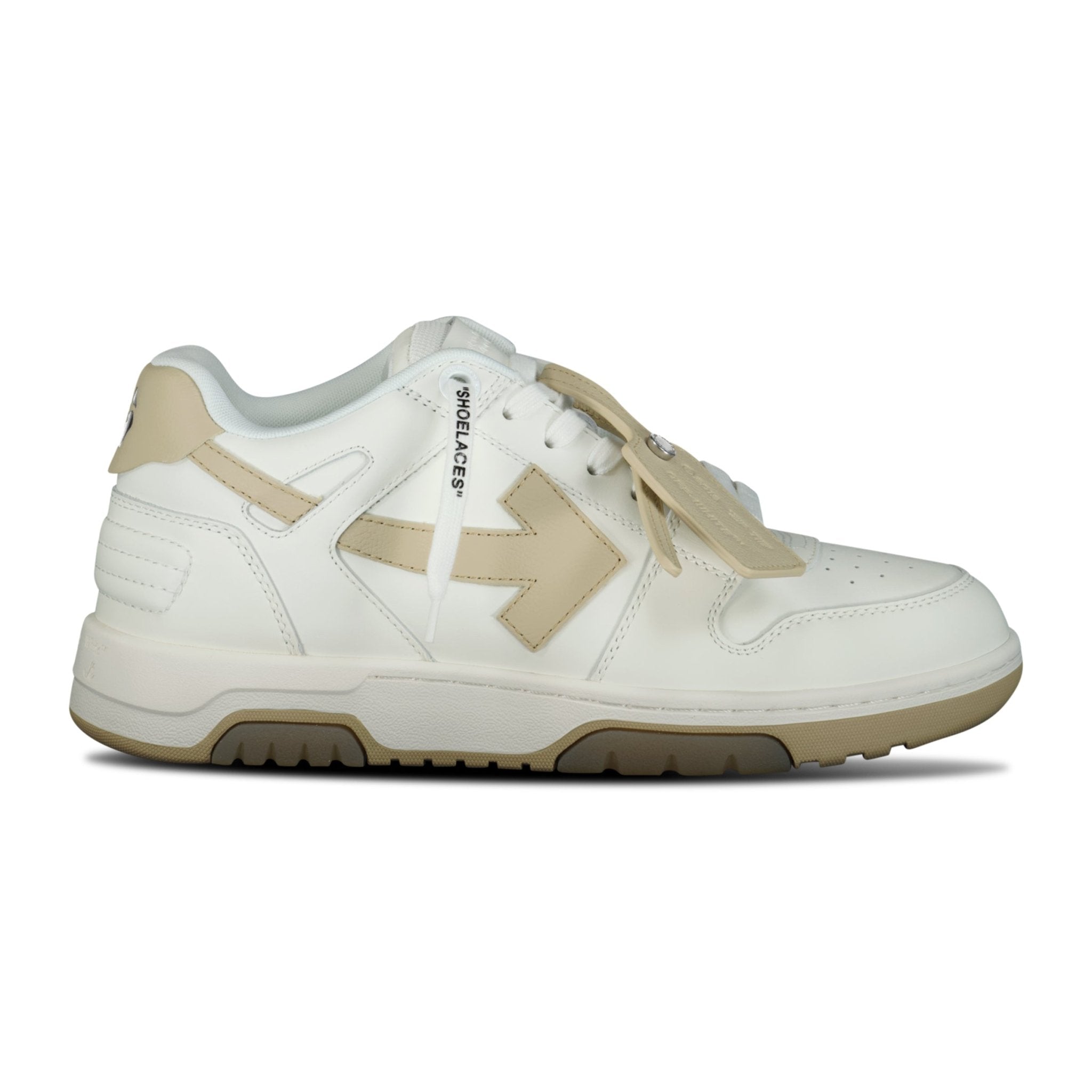 Off-White Out Of Office Calf Leather Trainer White & Sand