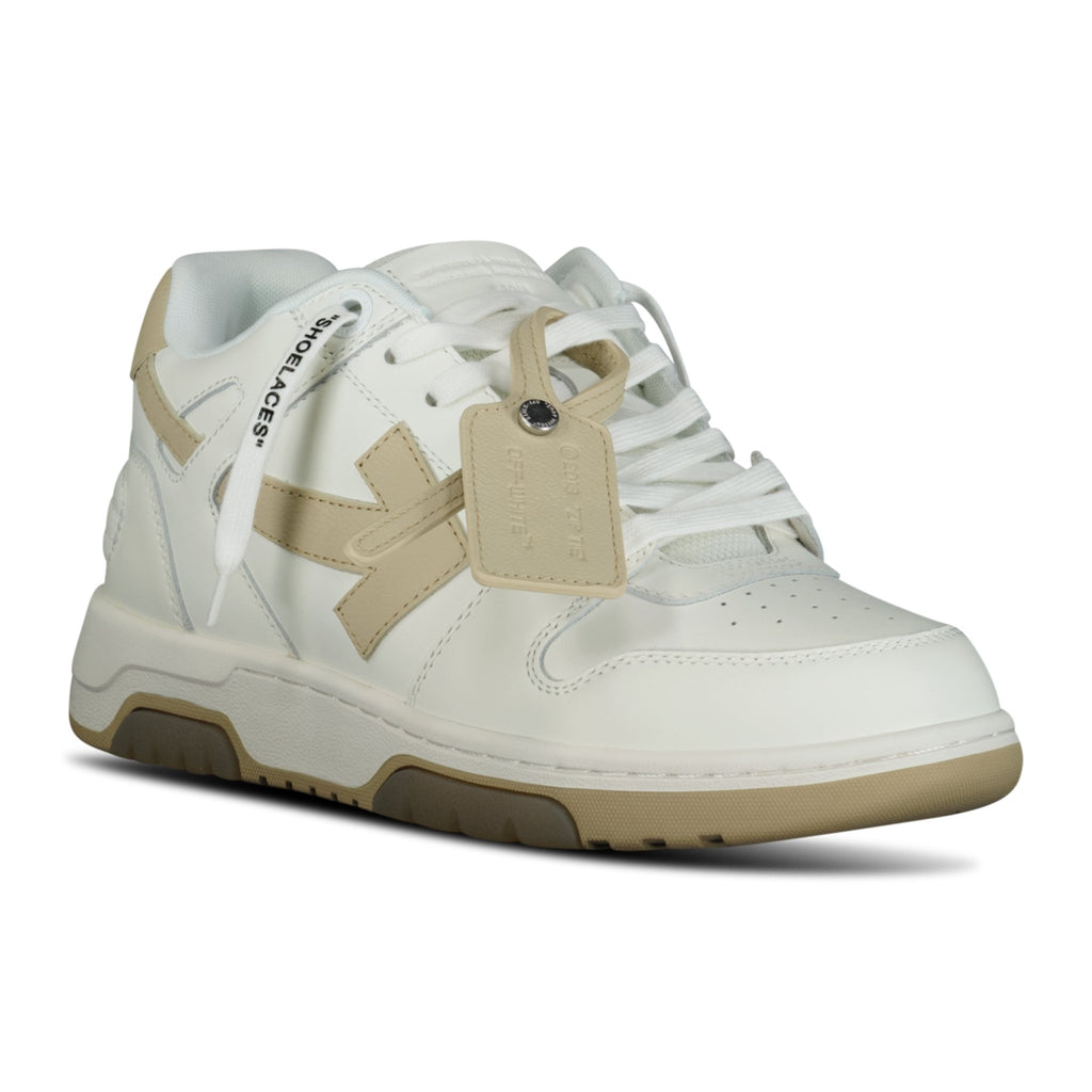 Off-White Out Of Office Calf Leather Trainer White & Sand - Boinclo ltd - Outlet Sale Under Retail