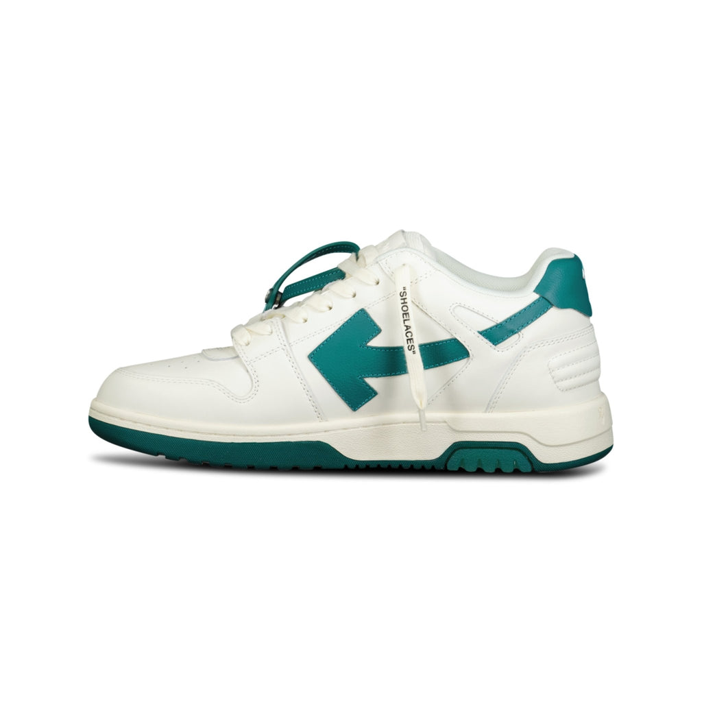 OFF-WHITE Out Of Office Low-Top leather Trainers White & Green - Boinclo ltd - Outlet Sale Under Retail
