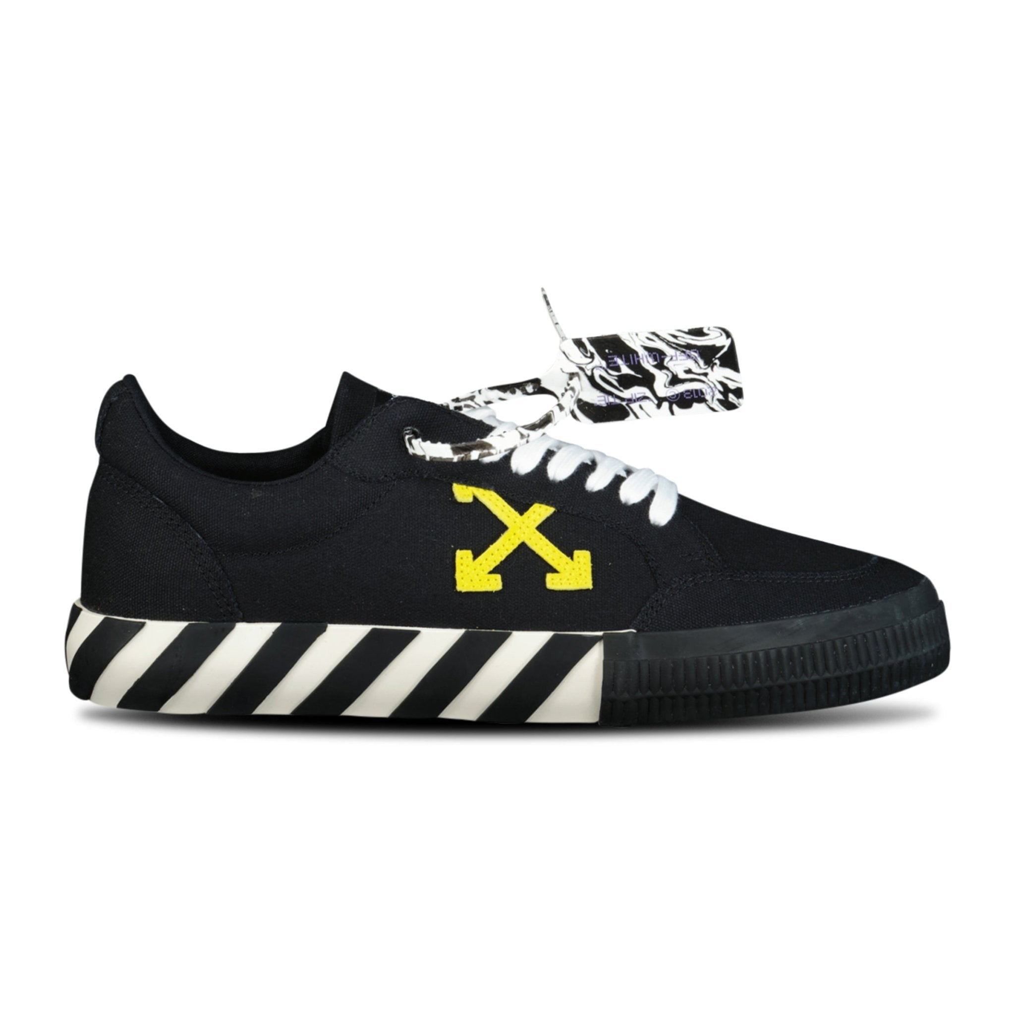 Off-White Vulcanized Low Top Trainers Black & Yellow