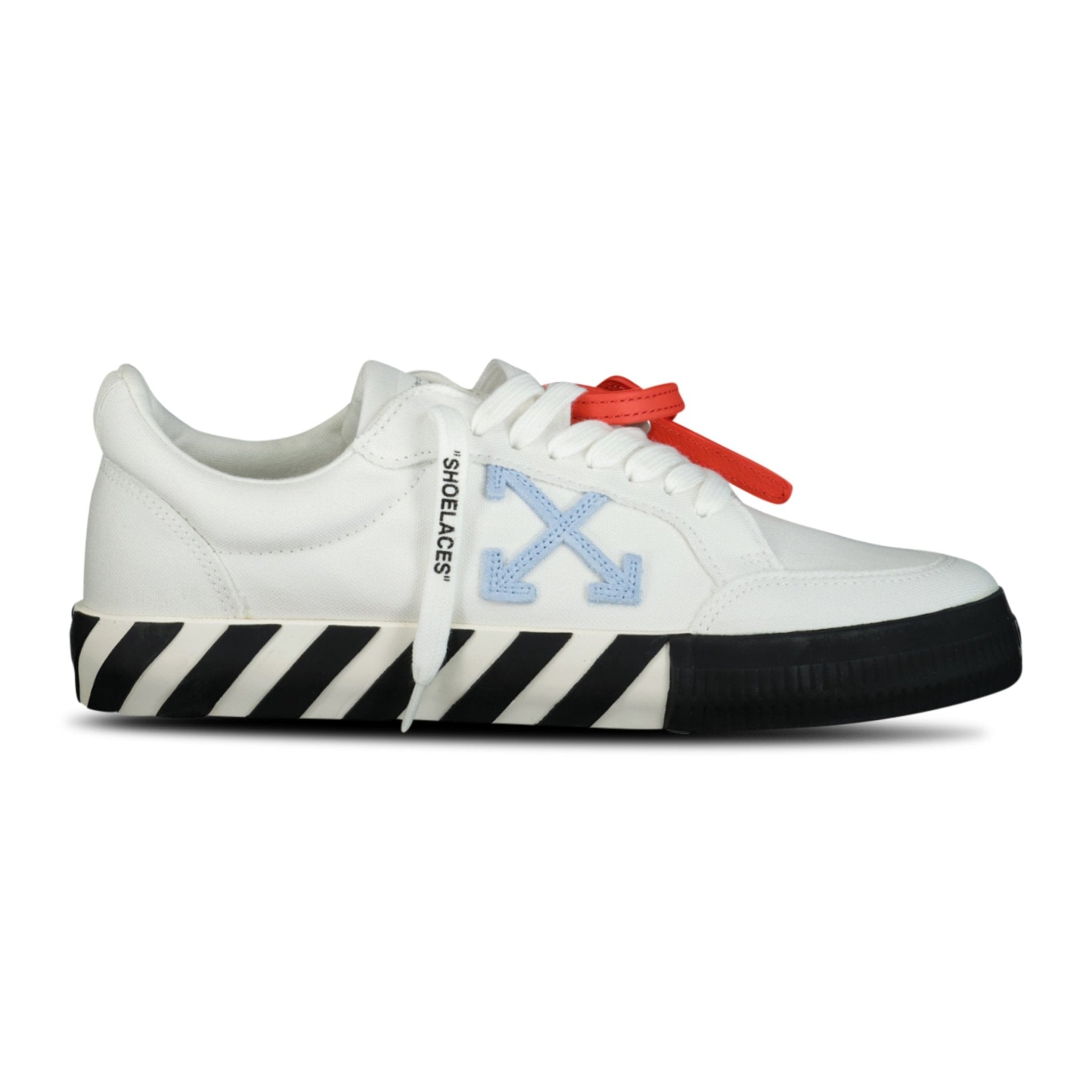 Off-White Vulcanized Low Top Trainers White & Light Blue