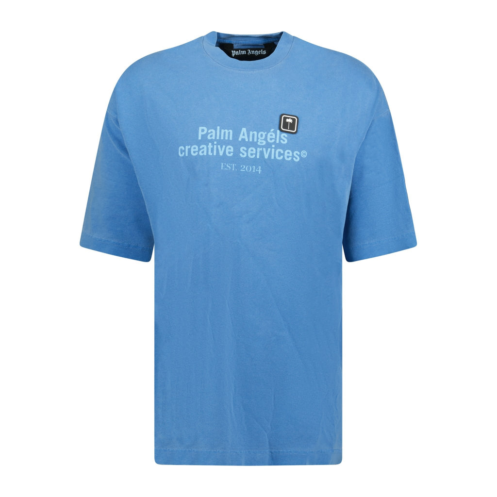 Palm Angels Creative Services T-shirt Blue - Boinclo ltd - Outlet Sale Under Retail