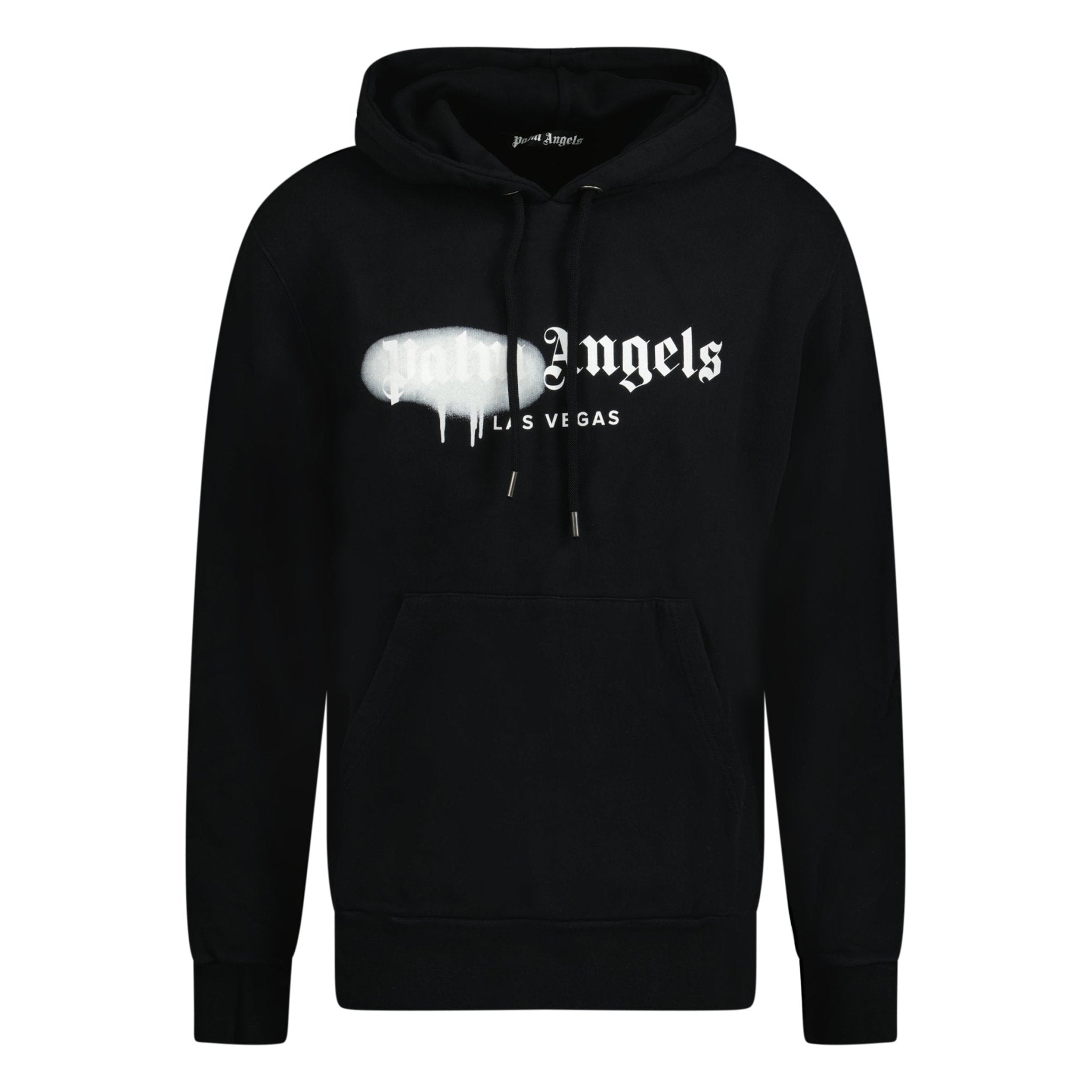 Palm Angels Las Vegas Sprayed Logo Hooded Sweatshirt Black
