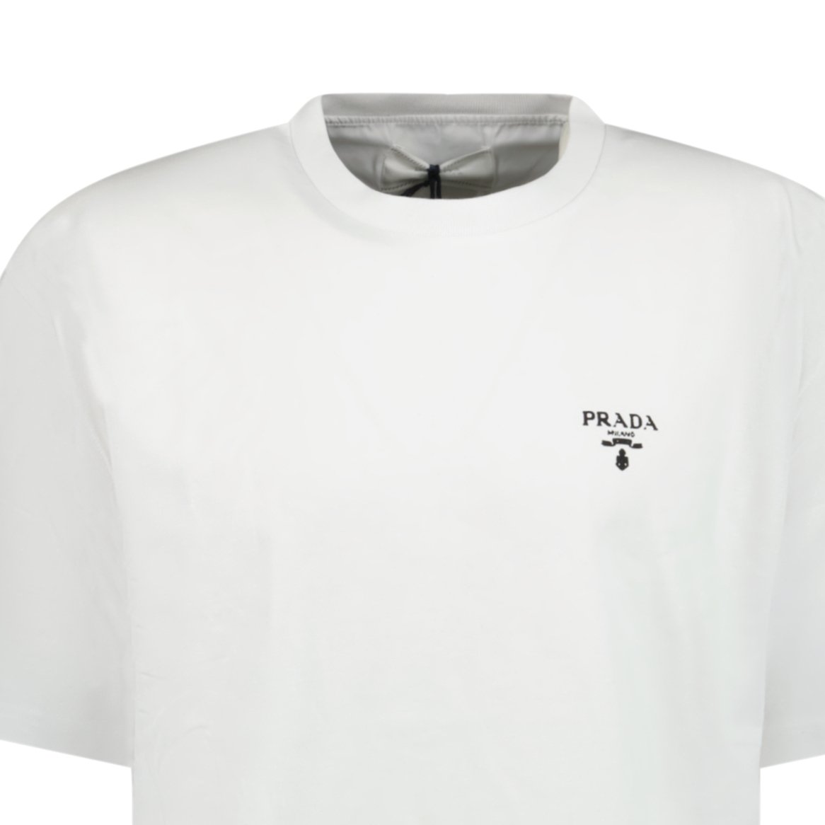 Prada Cotton & Re-Nylon Print Logo T-Shirt White, Boinclo ltd