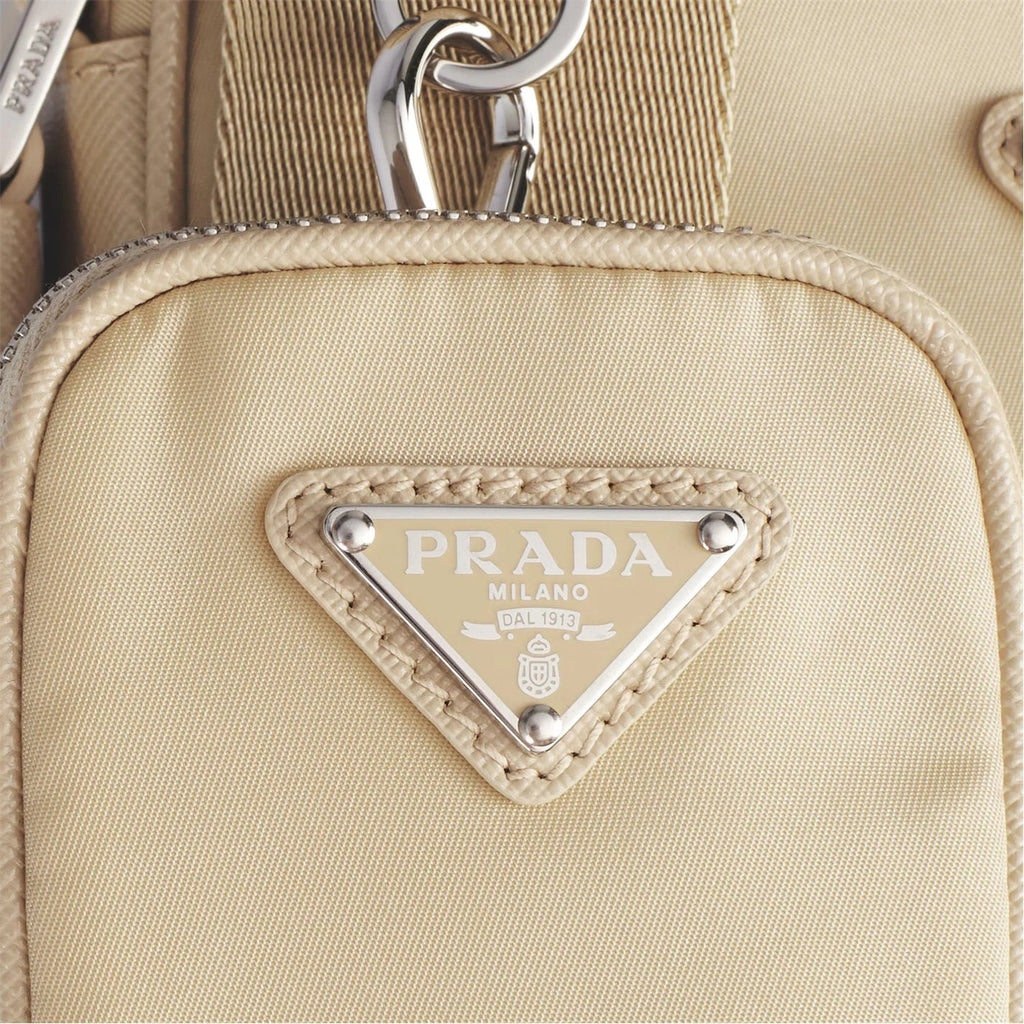 Prada Metal Logo Shoulder/Messenger Bag Desert - Boinclo ltd - Outlet Sale Under Retail
